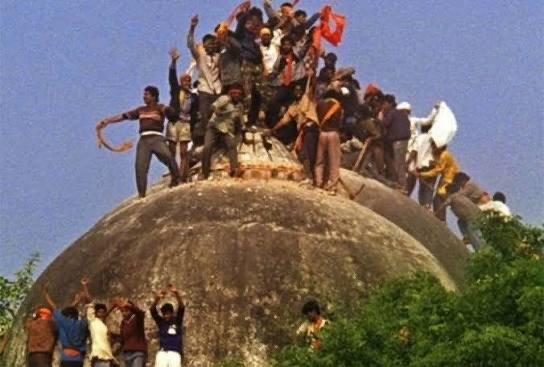 View of babri Mosque demolition